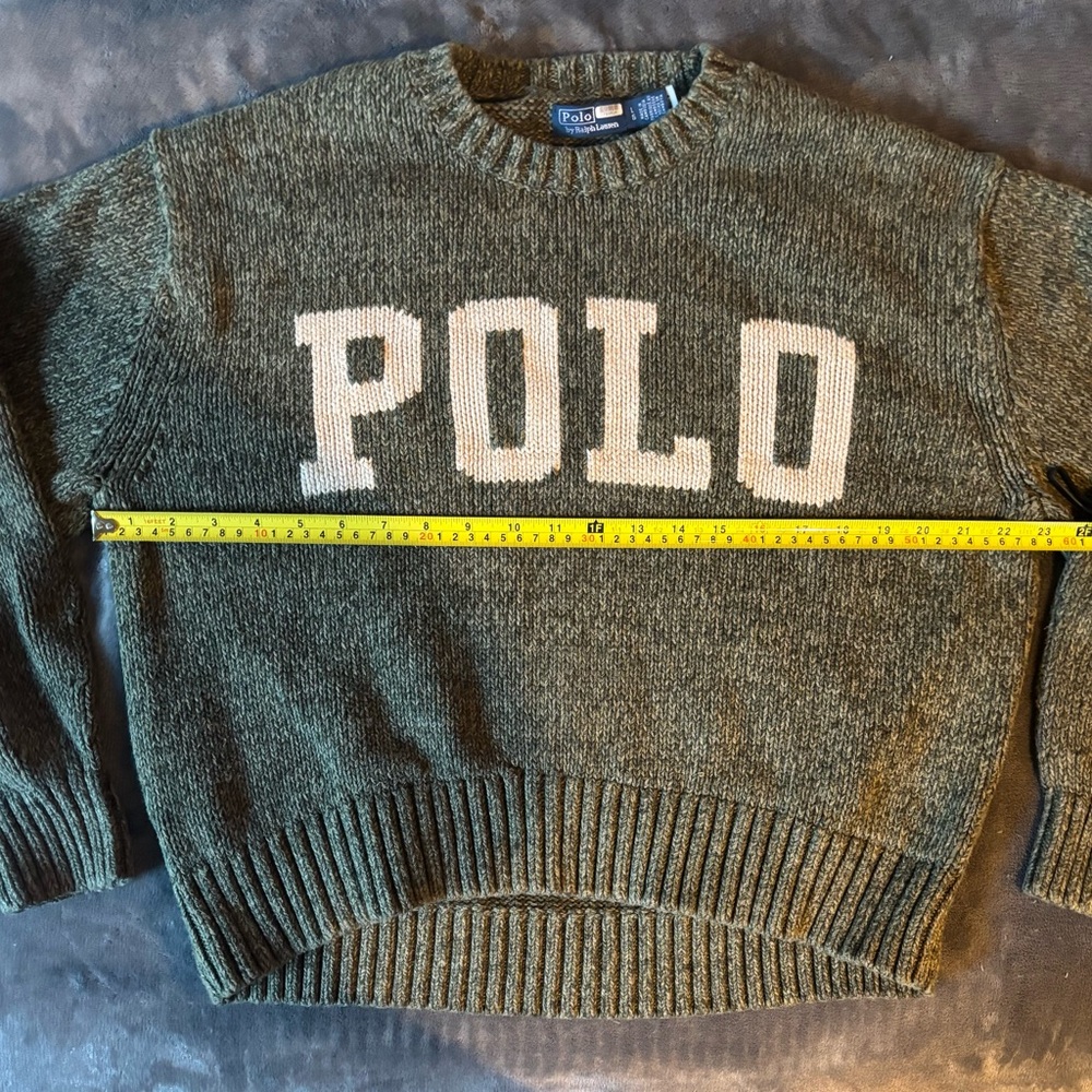 Polo Ralph Lauren Logo Green Knit Sweaters - Picture 5 of 6